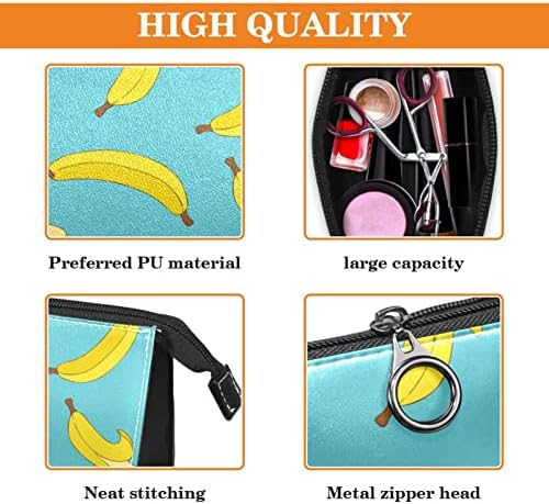 TBOUOBT козметични чанти за Жени, Косметичка За Пътуване, Органайзер За Аксесоари, Модерен Cartoony Плодов Банан
