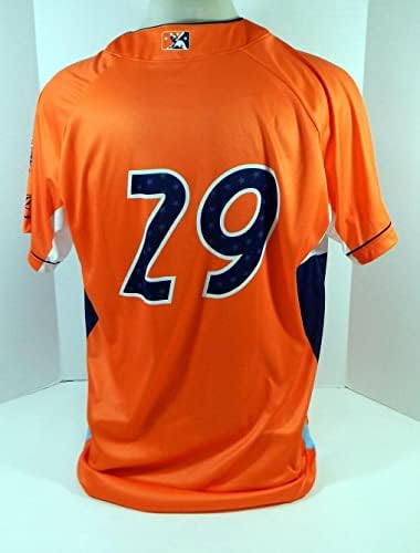 Мач на звездите на Лигата на Средния Запад 2020 Източна екипът на 29 Пусна Оранжевата Фланелка 74 - Използваните тениски