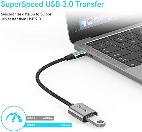 Адаптер Tek Styz USB-C USB 3.0 е обратно Съвместим с датчиците Vivo X Fold OTG Type-C/PD USB 3.0 за мъже и жени. (5 gbps)