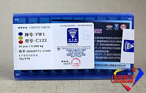 FINCOS YW1 C122 Zhuzhou цементированный Карбид 20 бр/кор. Заваръчен Поставяне На Високоскоростен Прорезна Винт Външен Режещ Инструмент За Довършителни Операции Корона