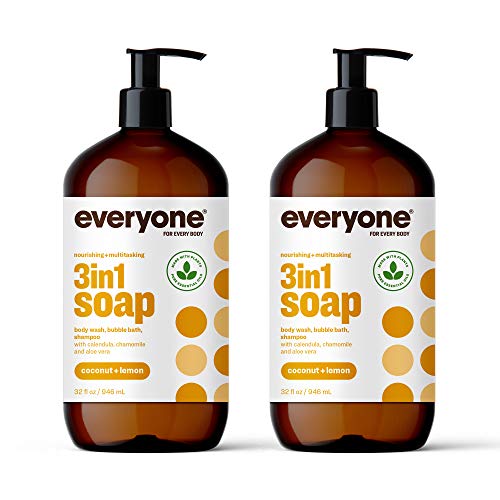 Сапун Everyone 3-в-1, За измиване на тяло, Пяна за вана, Шампоан, 32 грама (опаковка от 2 броя), Цитрусови