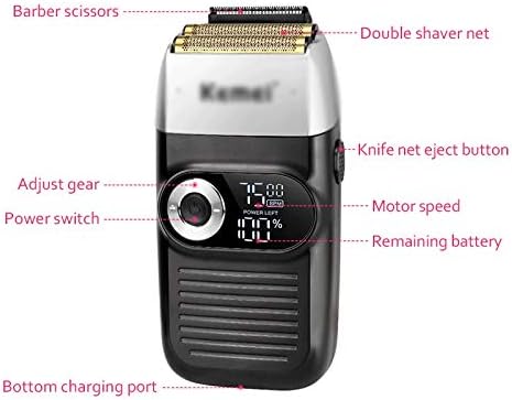 XWWDP професионална електрическа машина за подстригване Акумулаторна машинка за подстригване за коса с LCD дисплей се зарежда 2 часа, Машина за подстригване на коса пл