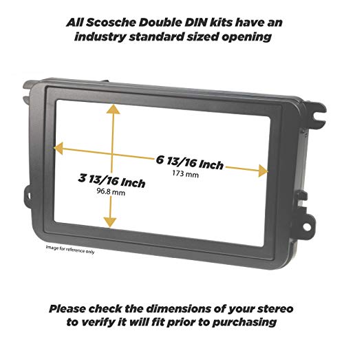 Scosche TA2111BPB е Съвместим с Toyota Tacoma 2012-15 ISO Double DIN & DIN + Джобен комплект за арматурното табло;