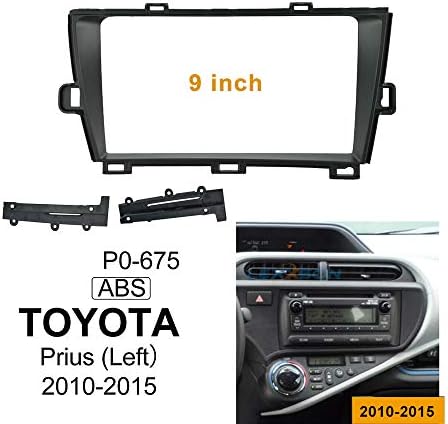 9 инча Радиото в автомобила Рамка за Toyota Prius 2010-2015 Ляво Черен DVD GPS Navi Плейър Панел на Арматурното Табло,