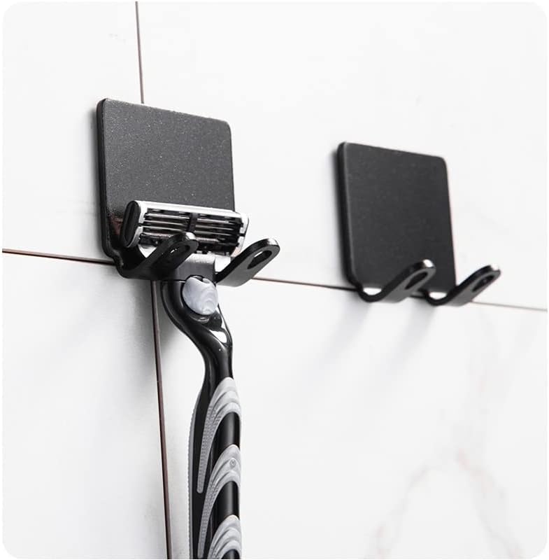 XJJZS Кука за съхранение в Банята от Неръждаема Стомана, монтиран на стената Мъжки Държач за Ножче, държач за ножче, Аксесоари за организацията (Цвят: черен размер: еди
