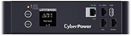 CyberPower PDU33110 Контролиран 3-фазно PDU, 200-240 В, 60 А, 18 Контакти, монтиране на багажник 0U