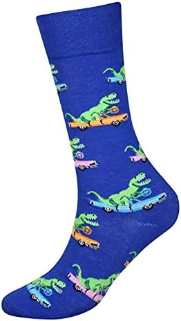 Мъжки чорапи Wish Island 4/5 Опаковки От памук Забавни Crazy Animal Casual Crew Socks