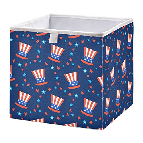 Кутия за съхранение на кубчета Ден на независимостта на Америка, Сгъваеми кутии за съхранение, Водоустойчив кош за играчки, органайзер за кубчета, кутии за детски и
