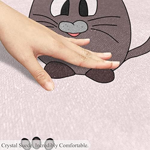LLNSUPPLY Кръгла подложка за детска площадка с шарките на привлекателен котка и котешки нокът, подложка за детска