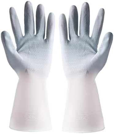 1 чифт домакински ръкавици за миене на съдове, ръкавици за почистване, гумени ръкавици, за пране на дрехи (цвят: синьо)