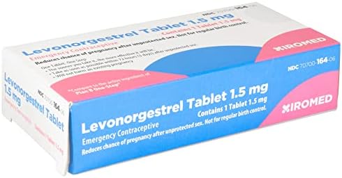 Хапчета за спешна контрацепция Xiromed за жени - 1,5 мг левоноргестрела таблетки - Намалява вероятността от бременност след необезопасен секс - Сравни с плана B One-Step - Мол