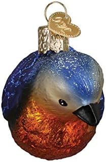 Коледна украса на Стария свят: Колекция Bird Watcher Стъклени Формовъчни Украса за Коледната елха, Wester Bluebird