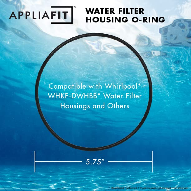 Уплътнителни пръстени AppliaFit, съвместими с корпус филтри за вода Whirlpool WHKF-DWHBB, WHKF-C9 и American Plumber W10-PR,