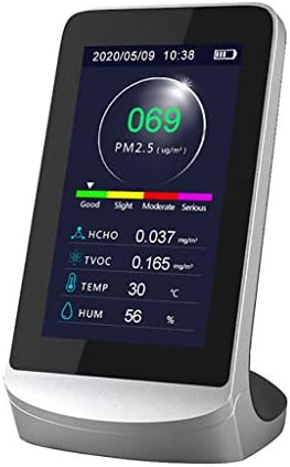 XJJZS Цифров Многофункционален CO2 ФПЧ2.5 PM1.0 PM10 Детектор HCHO TVOC Термометър, Влагомер Анализатор на качеството на въздуха Монитор