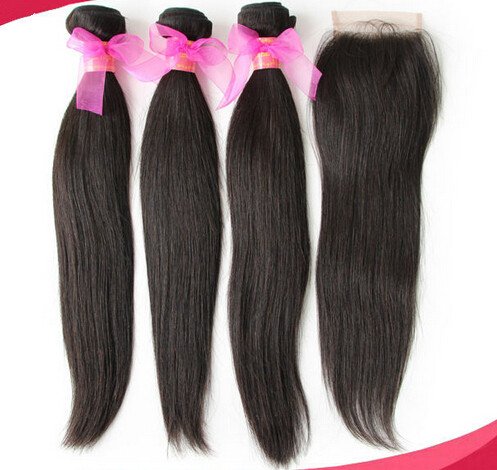 DaJun hair 8A Безплатен Част 4 бр./лот от Естествени Човешки Косми европейски производство Реми, 3 бр., заплитане на косата
