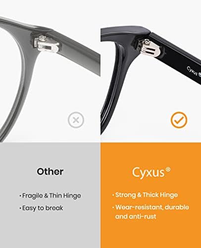 Cyxus 2023 Ацетатная Квадратни Рамки За Очила На Жените И Мъжете Прозрачни Лещи Синя Светлина Блокер Очила Компютърни