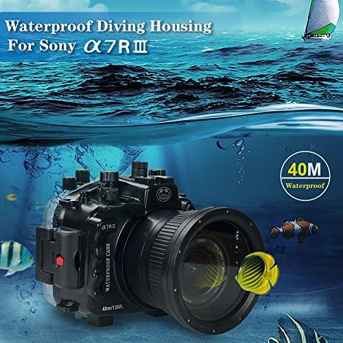 Подводен корпус Seafrogs Водоустойчив калъф за Sony A7 III серия A7R III V. 3 от 8комплект купола на пристанищата
