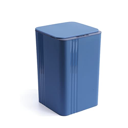 Кофа за боклук с датчик FEER Голям капацитет, кофата за Боклук, Тоалетна, Баня, Кухня, Автоматично Индукционное кофа с капак (Цвят: синьо размер: 22 * 22 * 30.5 см)