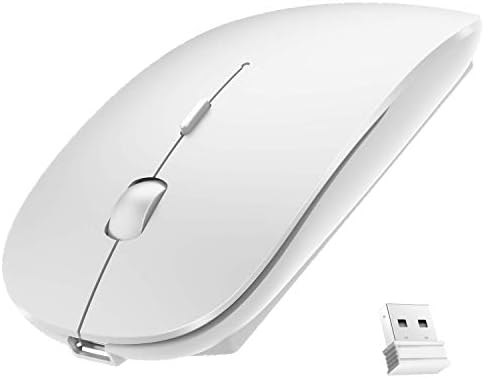 Безжична мишка с Bluetooth, Двухрежимная Тънка Акумулаторна Безжична мишка, Тиха Безжична мишка с поддръжка на Bluetooth