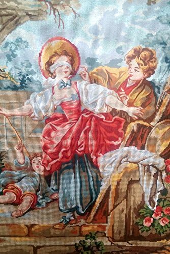 Платно, Рисувана Ръба Игла, Комплект за Бродиране на Гоблени Счетным кръст Gobelin - Криеница. 36 x52 12.462 От Gobelinl