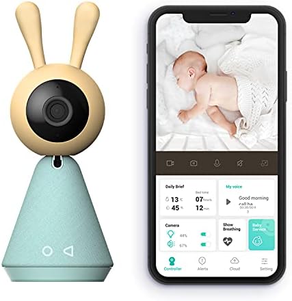 Умен детски монитор KAMI by YI с камера и аудио, криптирани Wi-Fi HD-видео, проследяване на съня, нощно виждане и осветление,