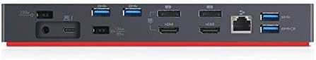 USB докинг станция за работна станция Lenovo USA ThinkPad Thunderbolt 3 с храненето 230 W и 65 W с променлив ток и в комплект с кабели за захранване (MFG P /N; 40AN0230US)