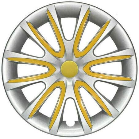 Джантите OMAC 16 Инча за Toyota Camry Сив и жълт цвят, 4 бр. Капака Джанти - Шапки ступиц - Подмяна на външната повърхност на автомобилни гуми