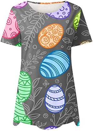 Щастлив Великден Риза, Женска Тениска с Великден Заек, Сладка Тениска с изображение на Заек, Празнична Риза С Къс Ръкав, Елегантна