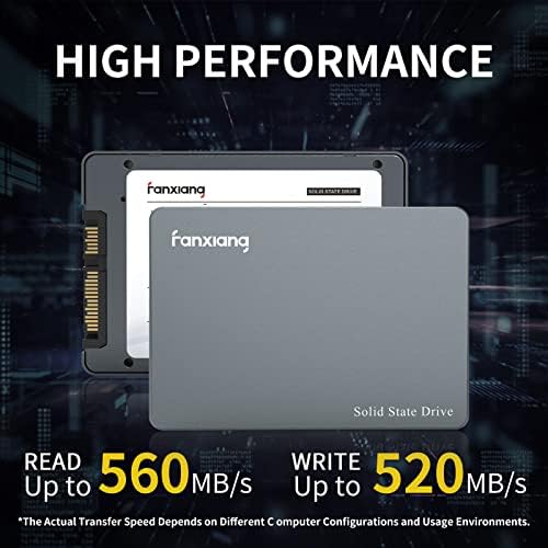 Вътрешен твърд диск fanxiang S102 Pro 500gb 2,5 SSD, SATA III 6 Gb / s, до 560 MB / с, корпус от алуминиева сплав,