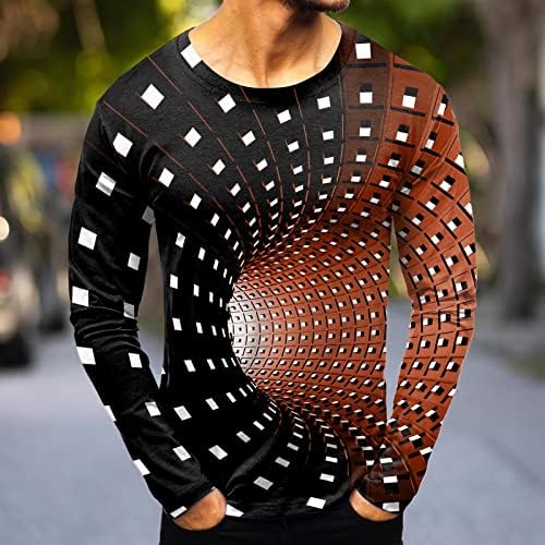 XXBR 2022 Нови мъжки ризи с дълъг ръкав, есенна градинска 3D Дигитален Графичен печат с кръгло деколте, Модни Тениски,
