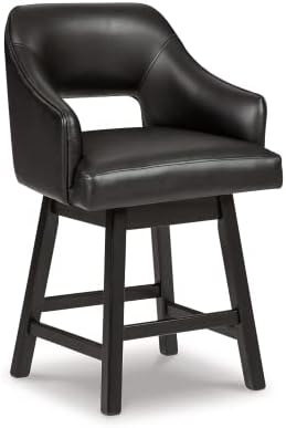 Корпоративна дизайн от Ашли 31 Tallenger, модерен бар стол с мека тапицерия височина в кръчмата, 2 размера, черно и тъмно кафяво