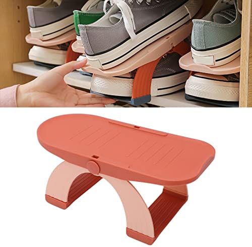 Запазване на място за обувки, Материал PP Удобен Практичен Държач за обувки Двуслойни за апартамент за дома (Оранжев)