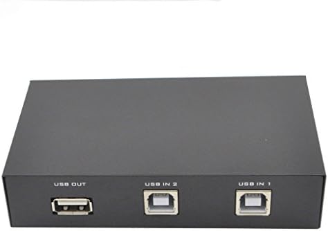 OLLGEN 2 Порта USB 2.0 Съвместно с помощта на Ръчен превключвател Скоростна Концентратор-2 БРОЯ Споделяне 1 USB устройство за вашия Принтер, Скенер, Камера, Клавиатура (2 пор?