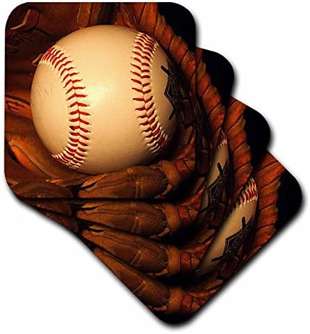 Поставка за бейзбол керамични плочки 3dRose LLC, Комплект от 8