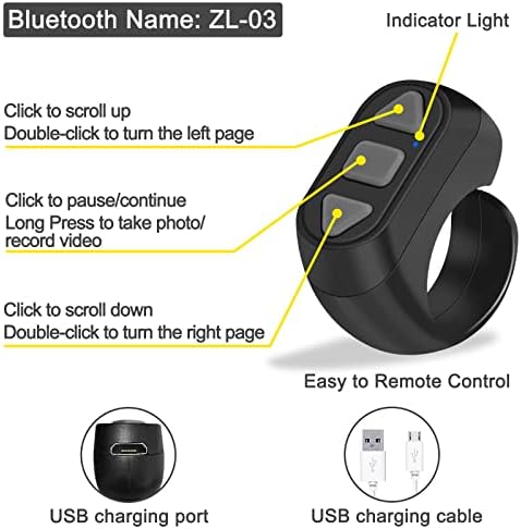 Chrxbei Bluetooth, Дистанционно управление за ТИК Tok Kindle App Page Turner