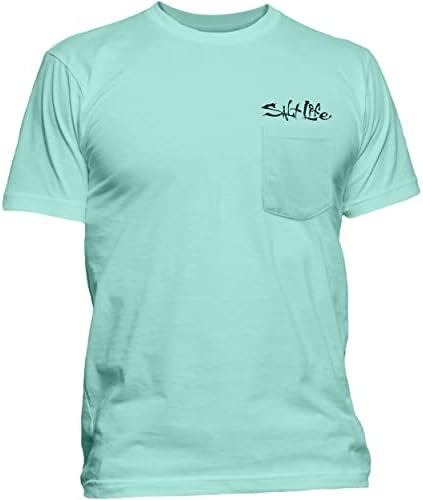 Мъжки Стандартна Олдскульная Тениска с Къс ръкав и джоб Salt Живот с Къс ръкав