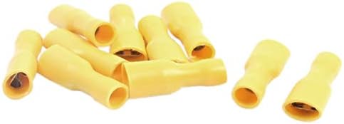 Нов LON0167 10 Бр 12-10 AWG Жълта PVC Ръкав С напълно Изолирани Обжимными клеммами Кабелен конектор (10 Бр 12-10 AWG gelbe PVC-Hülse