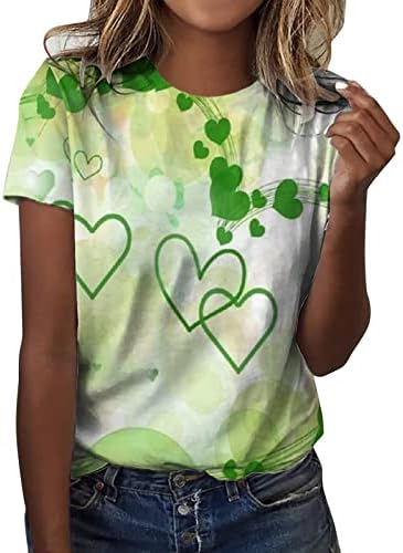 Дрехи за Момичета с Къс Ръкав 2023 Модни Памучен Тениска с Кръгло Деколте и Графичен Дизайн, Есенно-Лятна Блуза за Жените