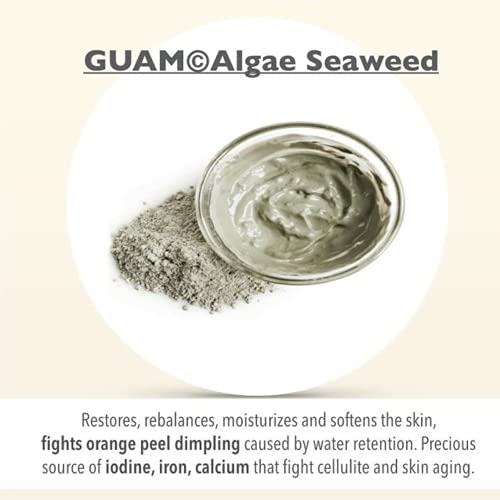 Средство за премахване на целулита от минерална кал Guam с морски водорасли и турмалин | 3-минутна Маска за тяло под душ