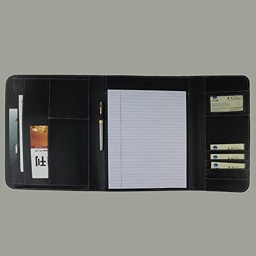 n/a Папка за съхранение на документи, Сгъване с Калкулатор, Кожена чанта за офис-мениджър (Цвят: D)