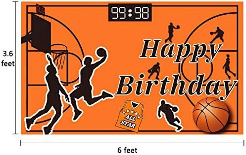 Ushinemi Баскетболен Фон честит Рожден Ден, Вечерни Украса, Аксесоари за Момчета, Банер за рождения Ден на Сина ми,