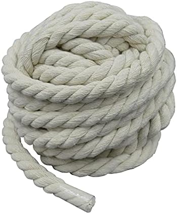 EDOBLUE Крученая памучен въже 1/2, 25 фута (1/2 x 25'-Натурална), спаянная Saundra Peal