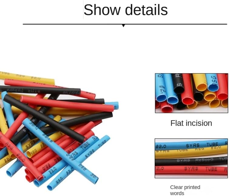 1 Комплект Многоцветни Термоусадочных тръби, Огнеупорни Комплект за опаковане на Термоусадочных тръби - (Цвят: многоцветен)