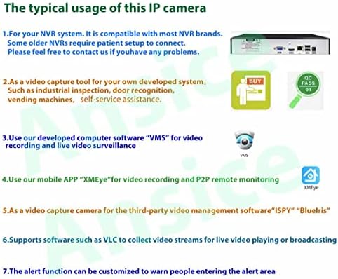 ansice 4MP POE IP Камера 4.0 MP Широка IP Мрежова Камера Система за Сигурност 2.8 мм, Фиксиран Обектив IR Инфрачервен