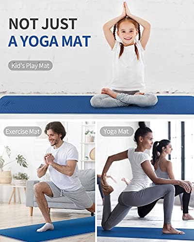 CAMBIVO Много дебело килимче за йога за жени, Мъже и Деца, Професионални Постелки за йога от ТПЭ, Тренировъчен мат
