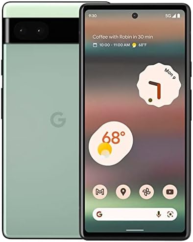 Google Pixel 6a - 5G Android Phone - Отключени смартфон с 12-мегапикселова камера и 24-часова батерия - Charcoal