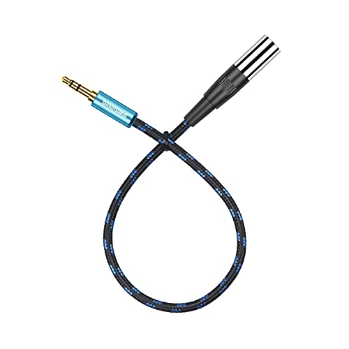 DREMAKE 3-Пинов Стерео Аудио Балансный кабел с конектор Mini XLR към конектора 3,5 мм, 1/8 Кабел-адаптер 3.5 мм
