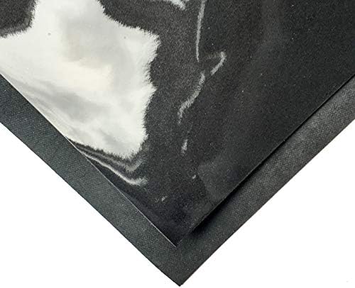 Естествена Черна лачена кожа (Черна, 12x18 инча /30x45 см)