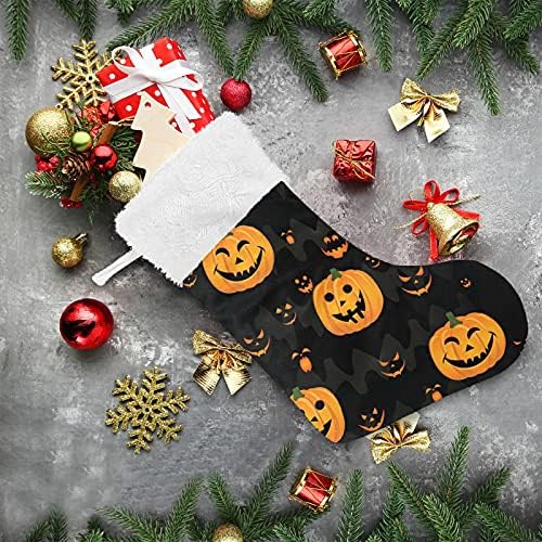 Коледни Чорапи с Тиква-бухалка за Хелоуин, Големи Коледни Чорапи за Елхи, Детски кът, Камина, Окачени Чорапи,