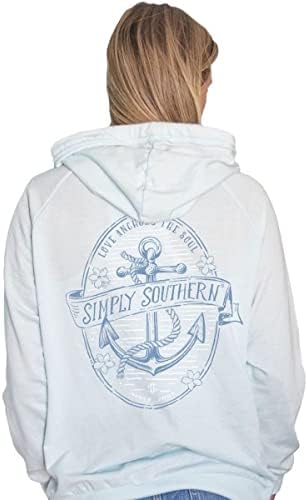 Дамски hoody с графичен дизайн Simply Southern Свободно, намаляване | Чист и стилен дамски hoody с качулка